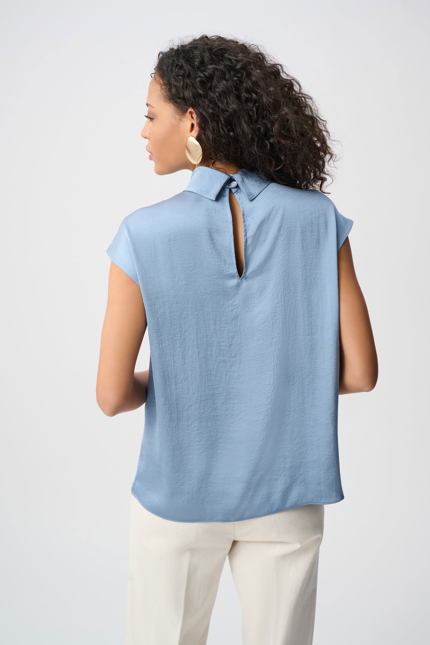 JOSEPH R BLOUSE SLEEVELESS SIL