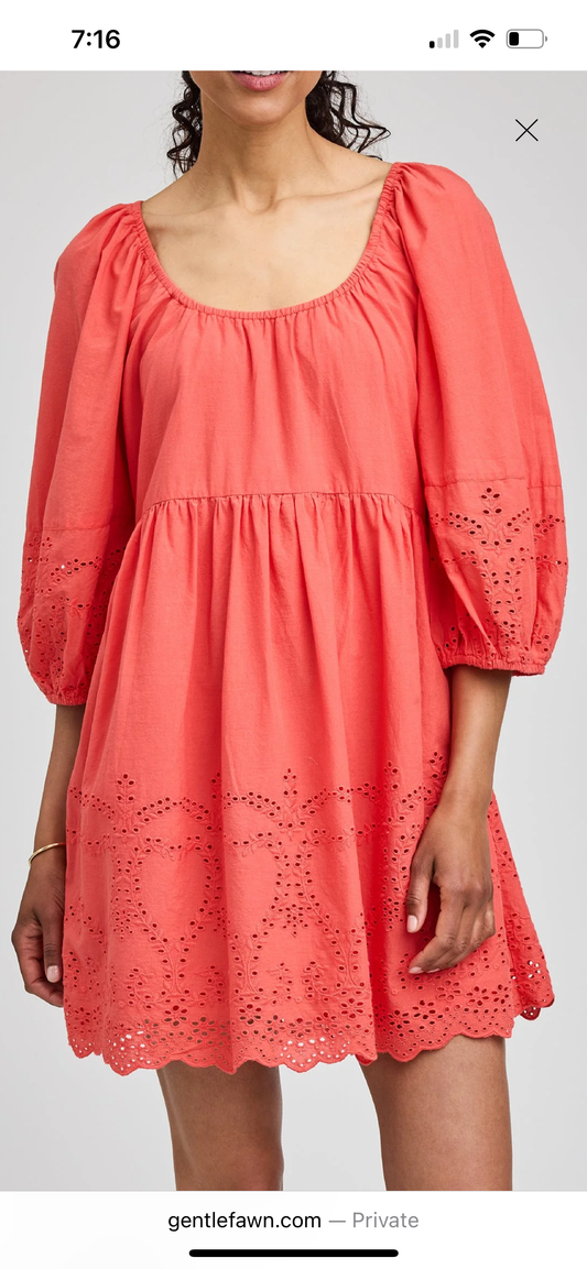 GF DRESS EYELET DETAIL