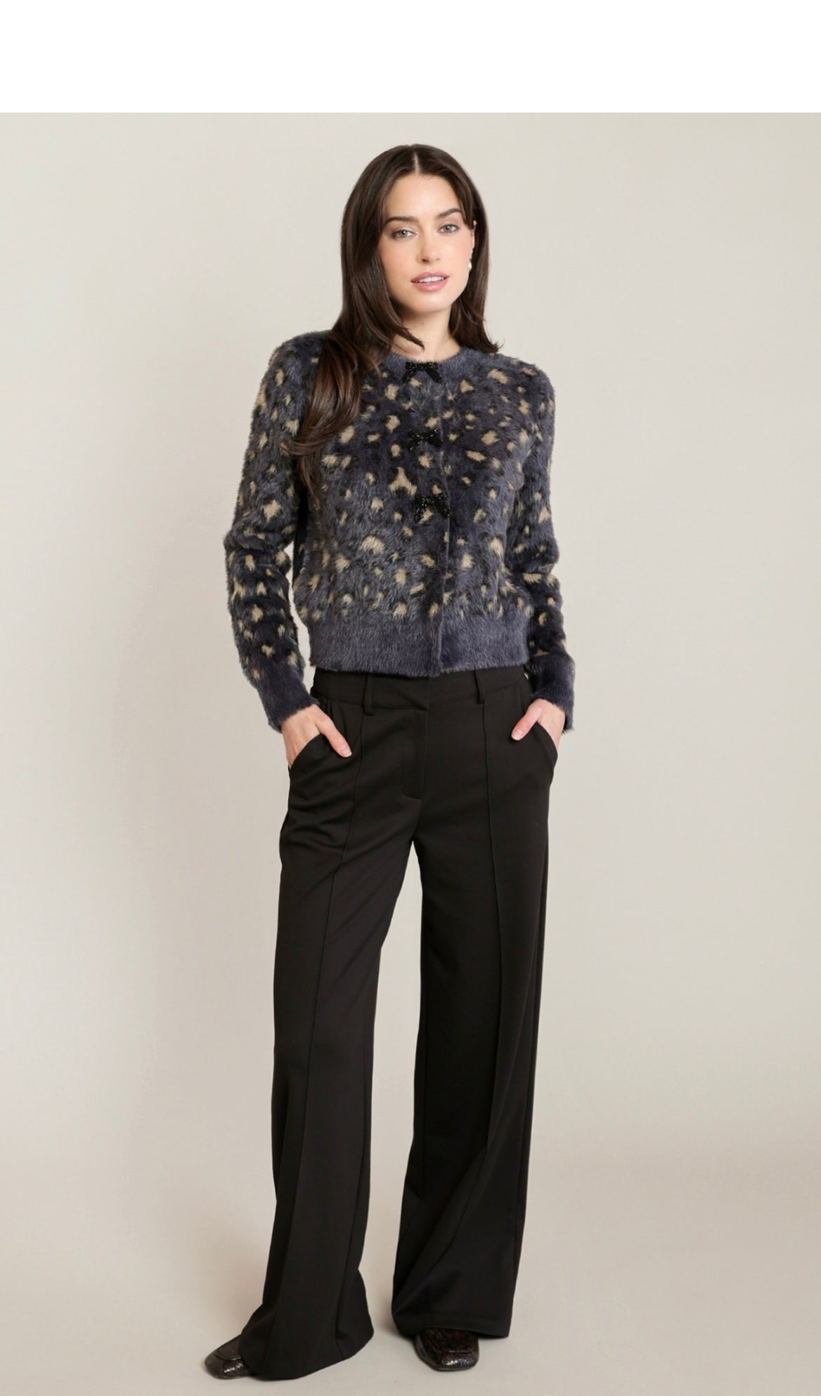 BLACK TAPE TOP BOW RHINESTONE