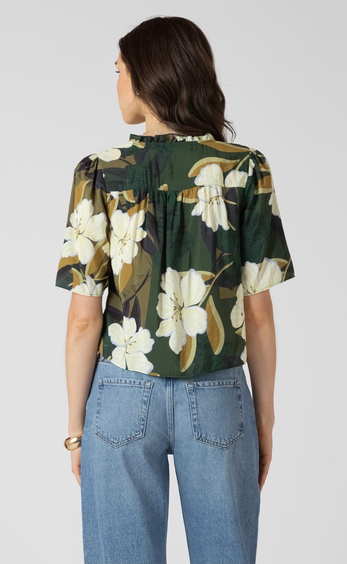 DEX BLOUSE RUFFLE TRIM
