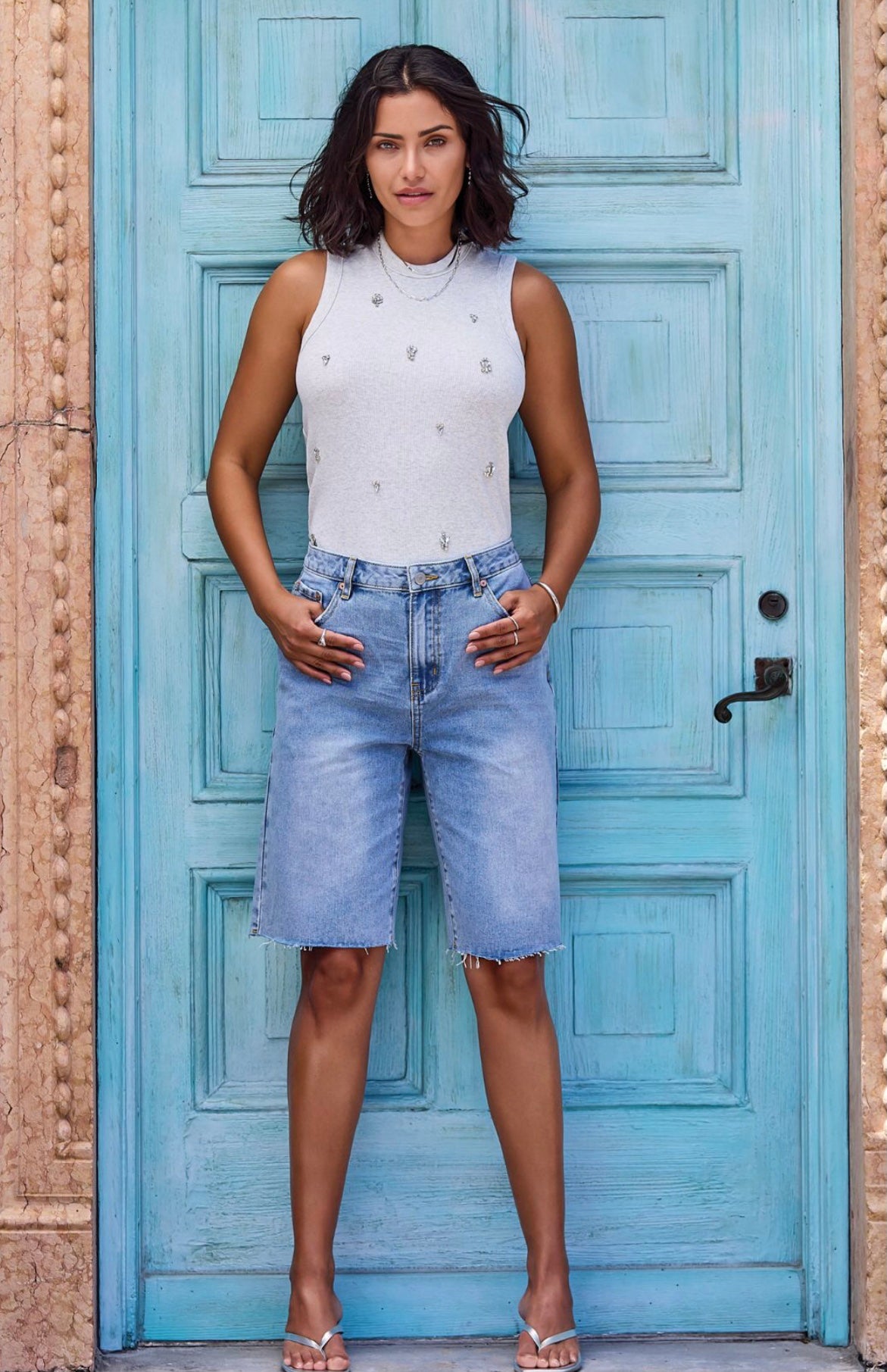 TRIBAL HIGH RISE WIDE LEG SHORT