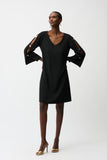JOSEPH R DRESS PEEKABOO SLEEVE