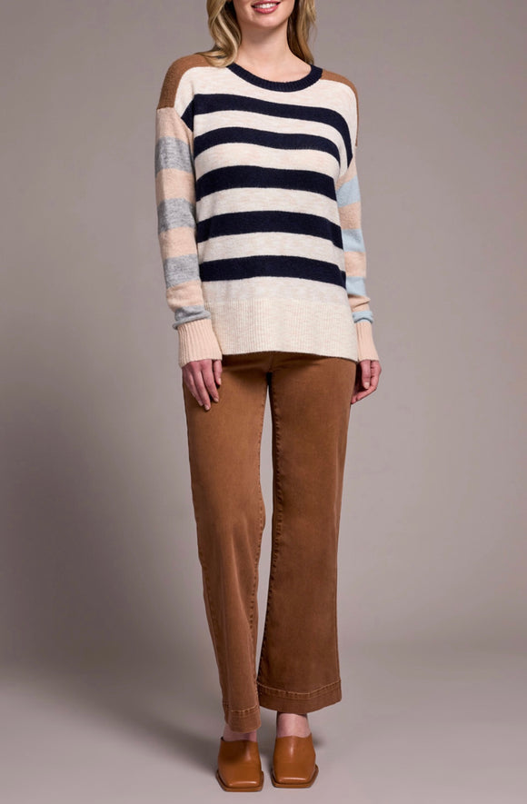 TRIBAL SWEATER STRIPE COLOR BLOCK