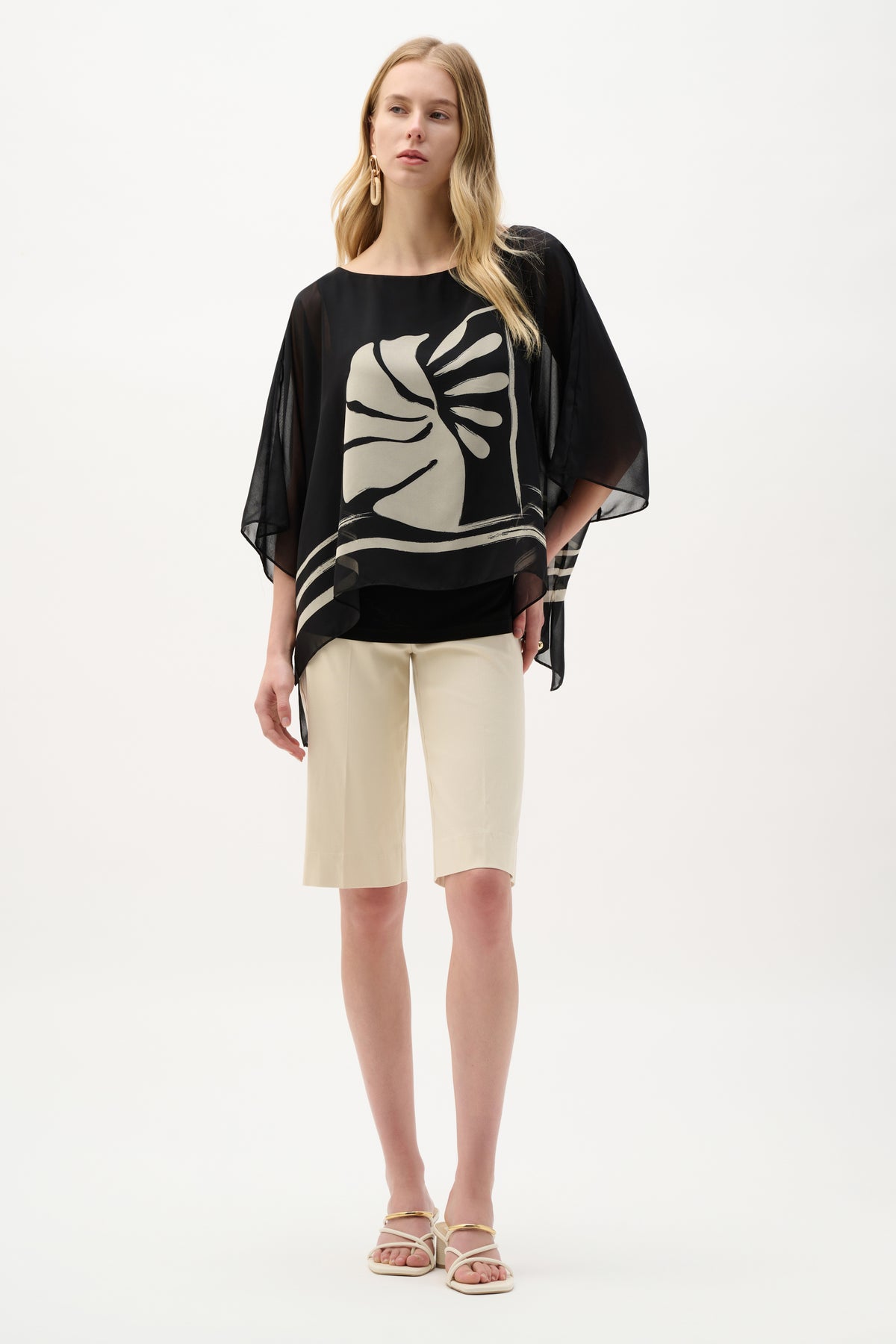 JOSEPH R BLOUSE OVERLAY CHIFFON