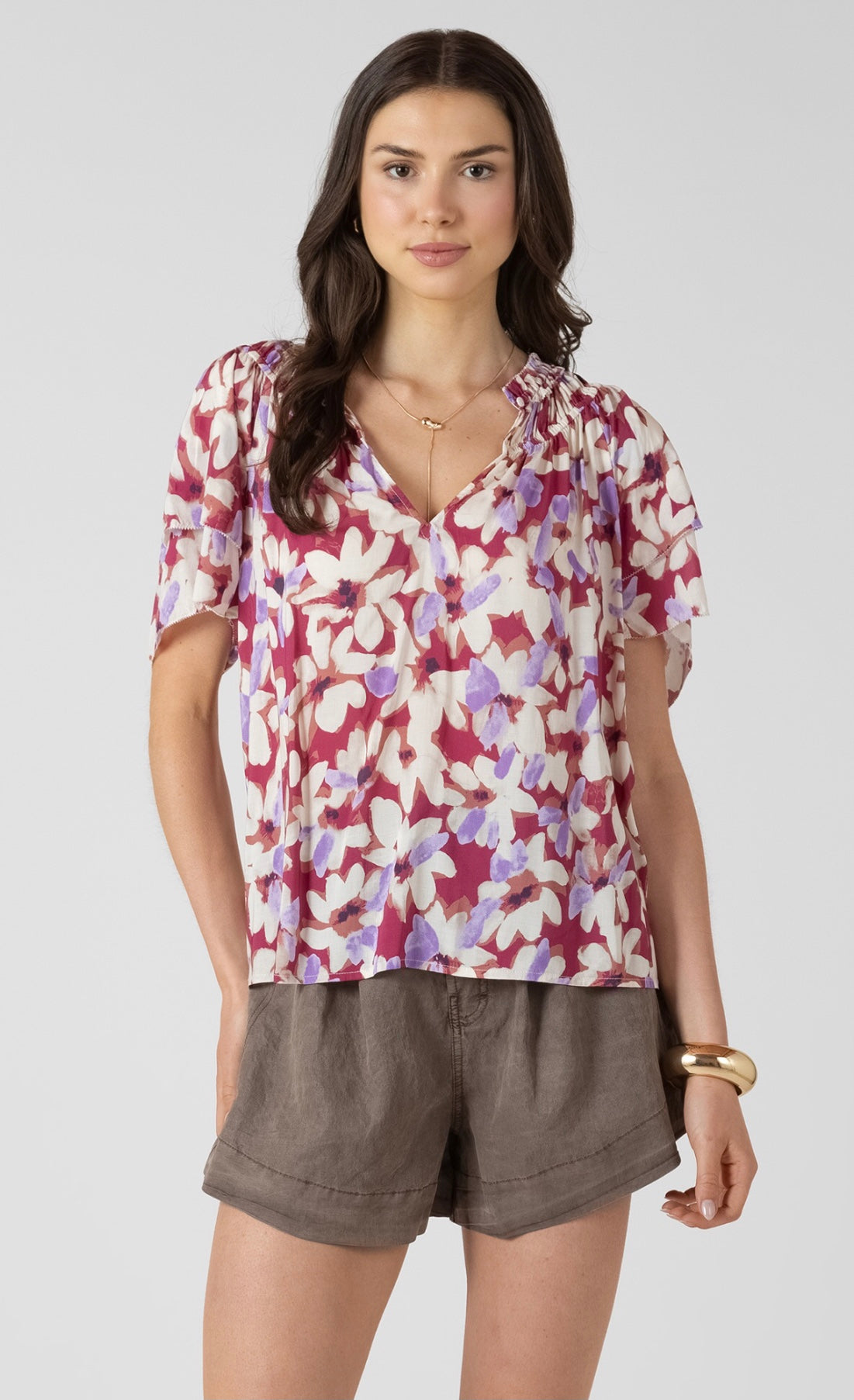 DEX BLOUSE FLUTTER SLEEVE