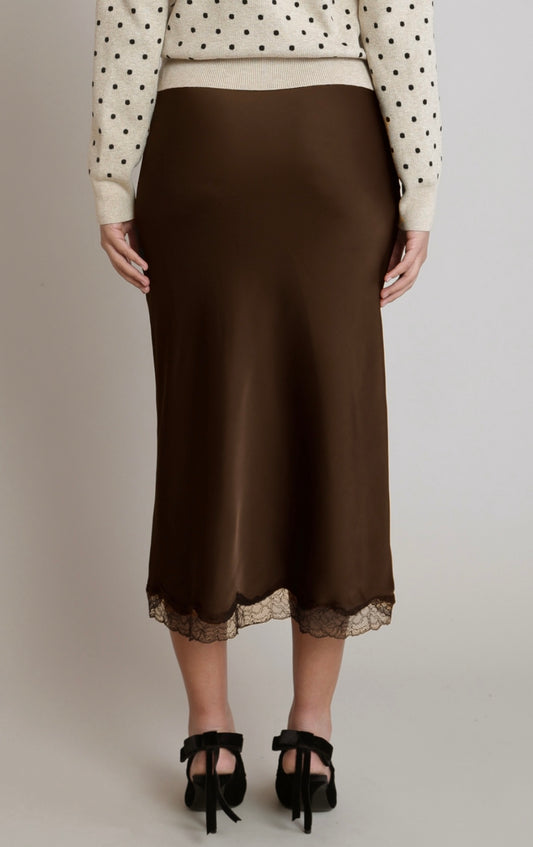DEX SATIN & LACE SKIRT