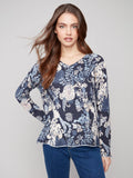 CHARLIE V-NECK PRINTED SWEATER