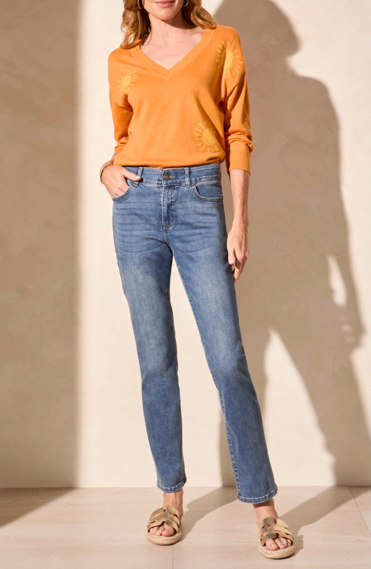 TRIBAL SOPHIA CURVY STRAIGHT JEANS
