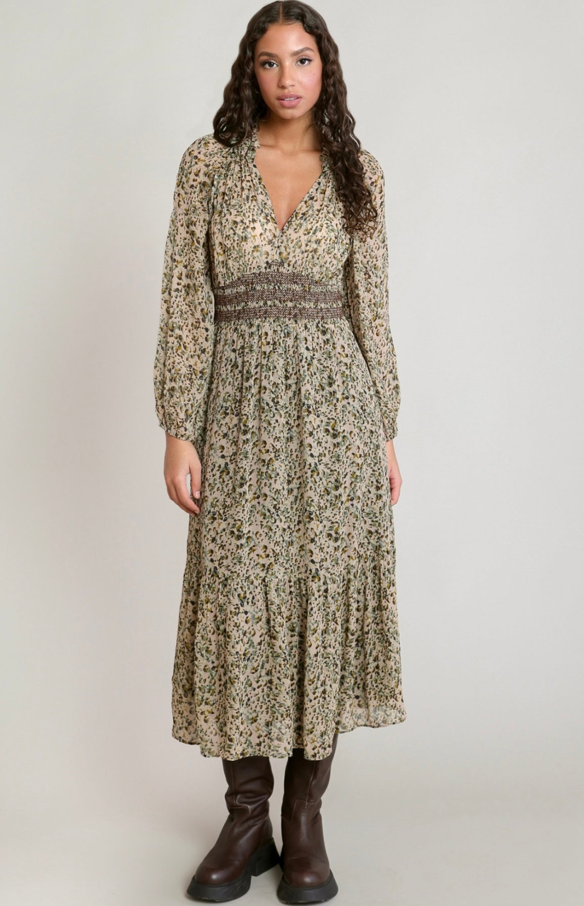 DEX DRESS SMOCKED WAIST