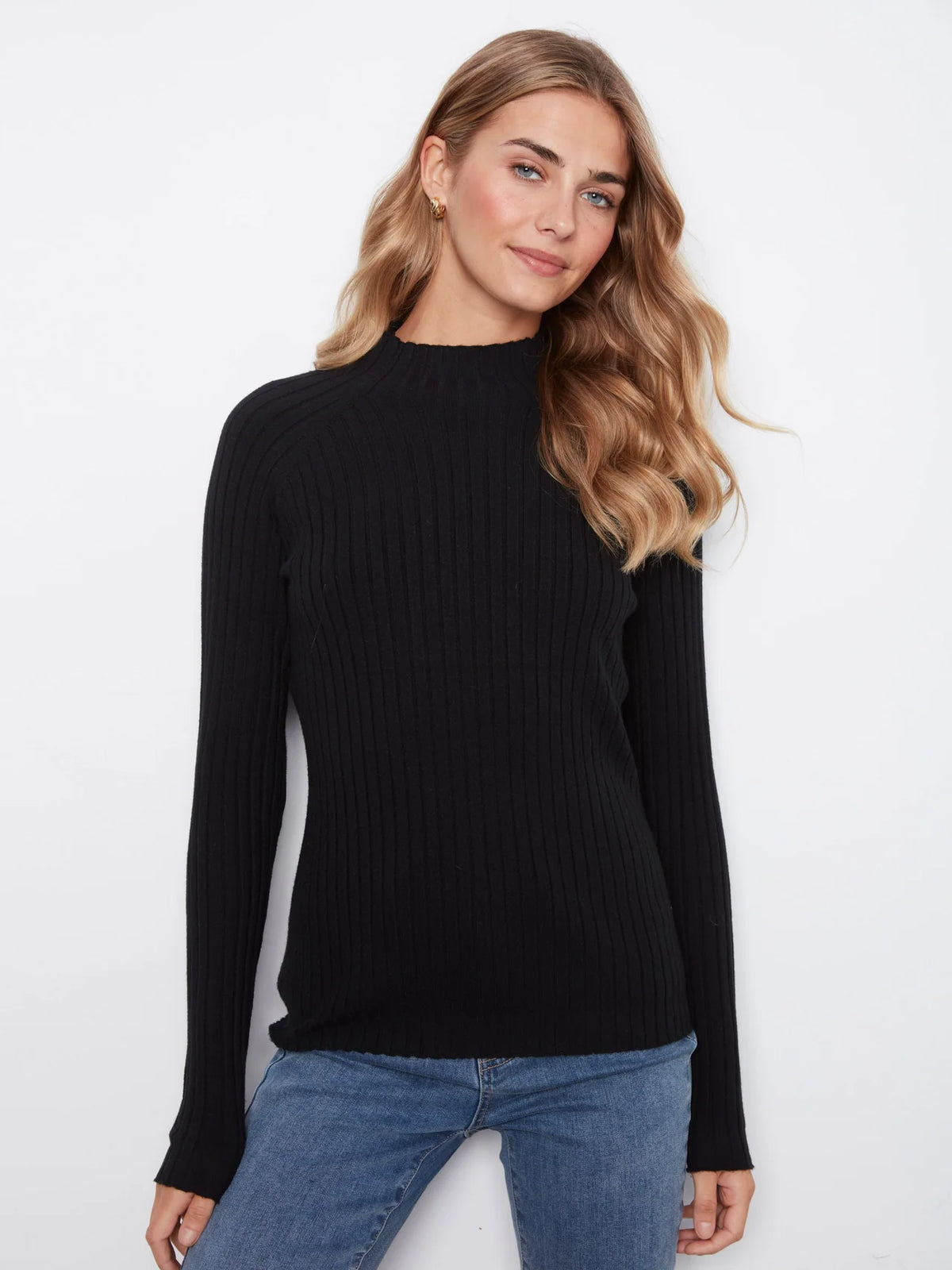CHAR SWEATER RIBBED MOCK NECK