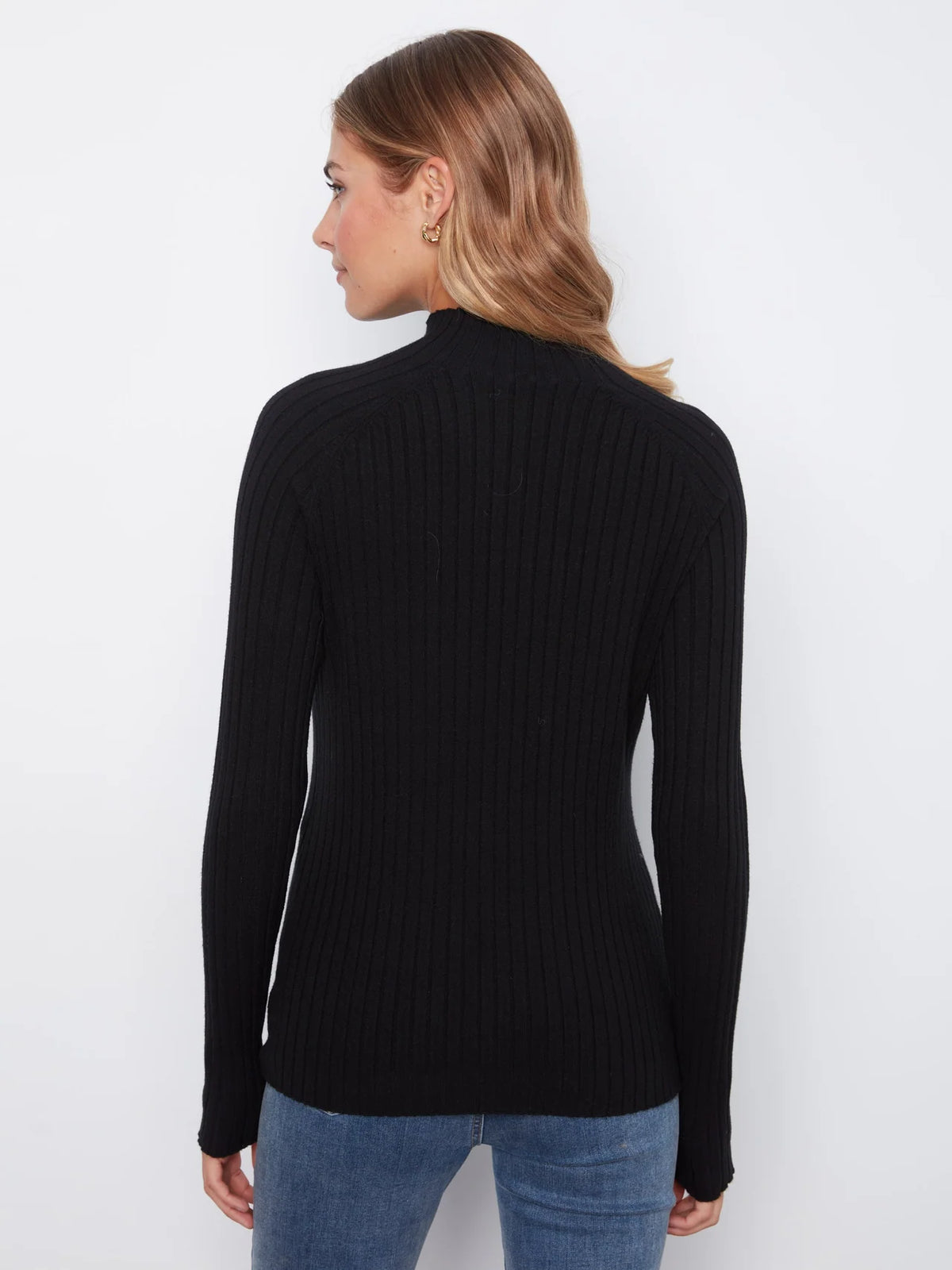 CHAR SWEATER RIBBED MOCK NECK