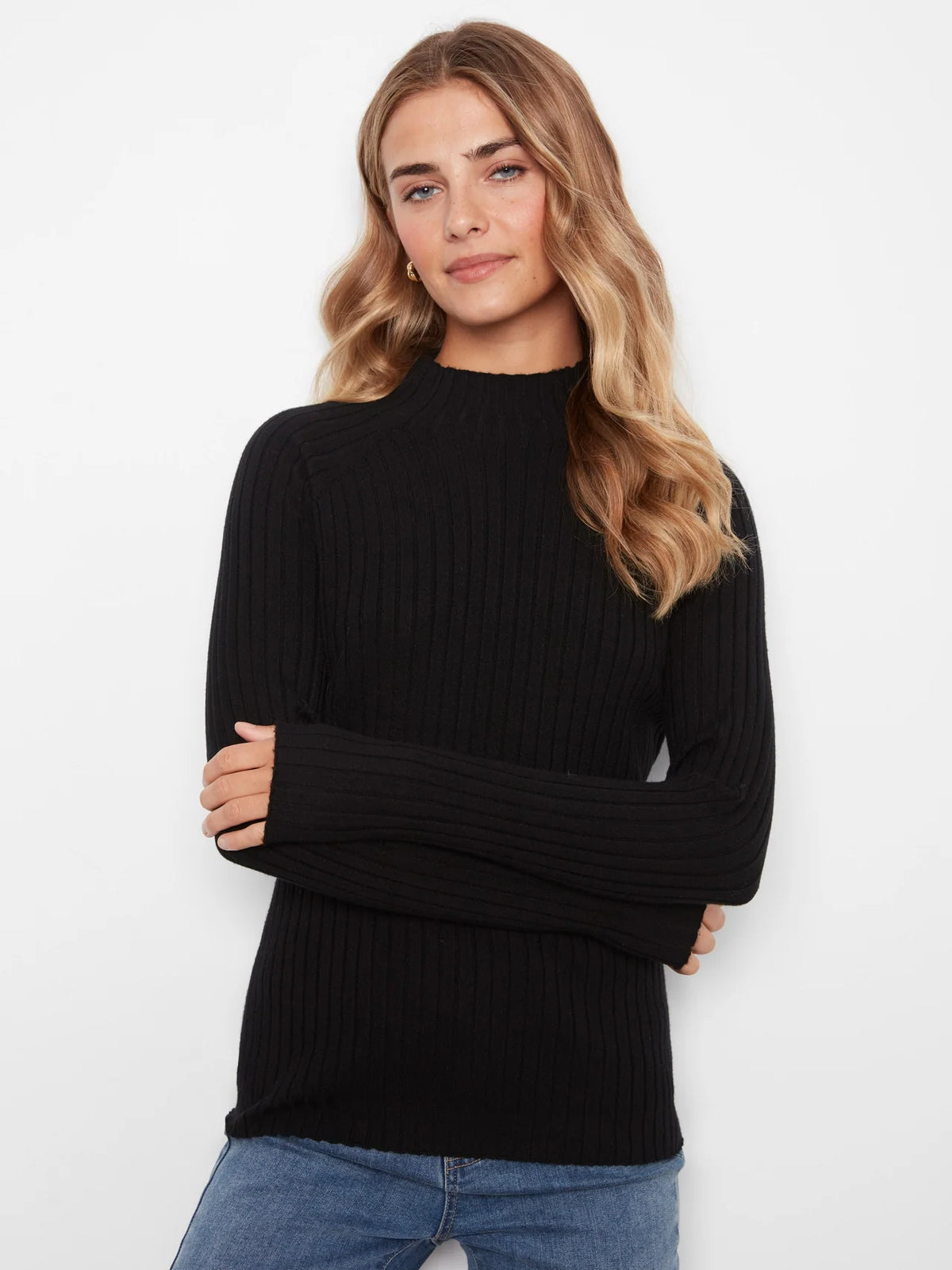 CHAR SWEATER RIBBED MOCK NECK