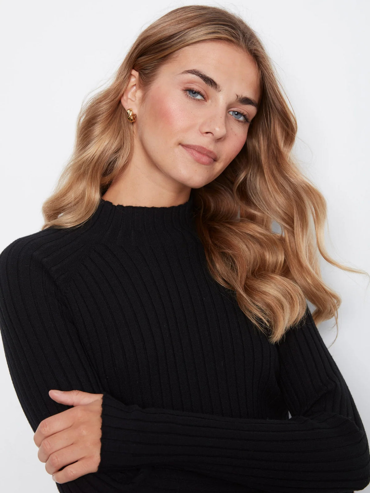 CHAR SWEATER RIBBED MOCK NECK