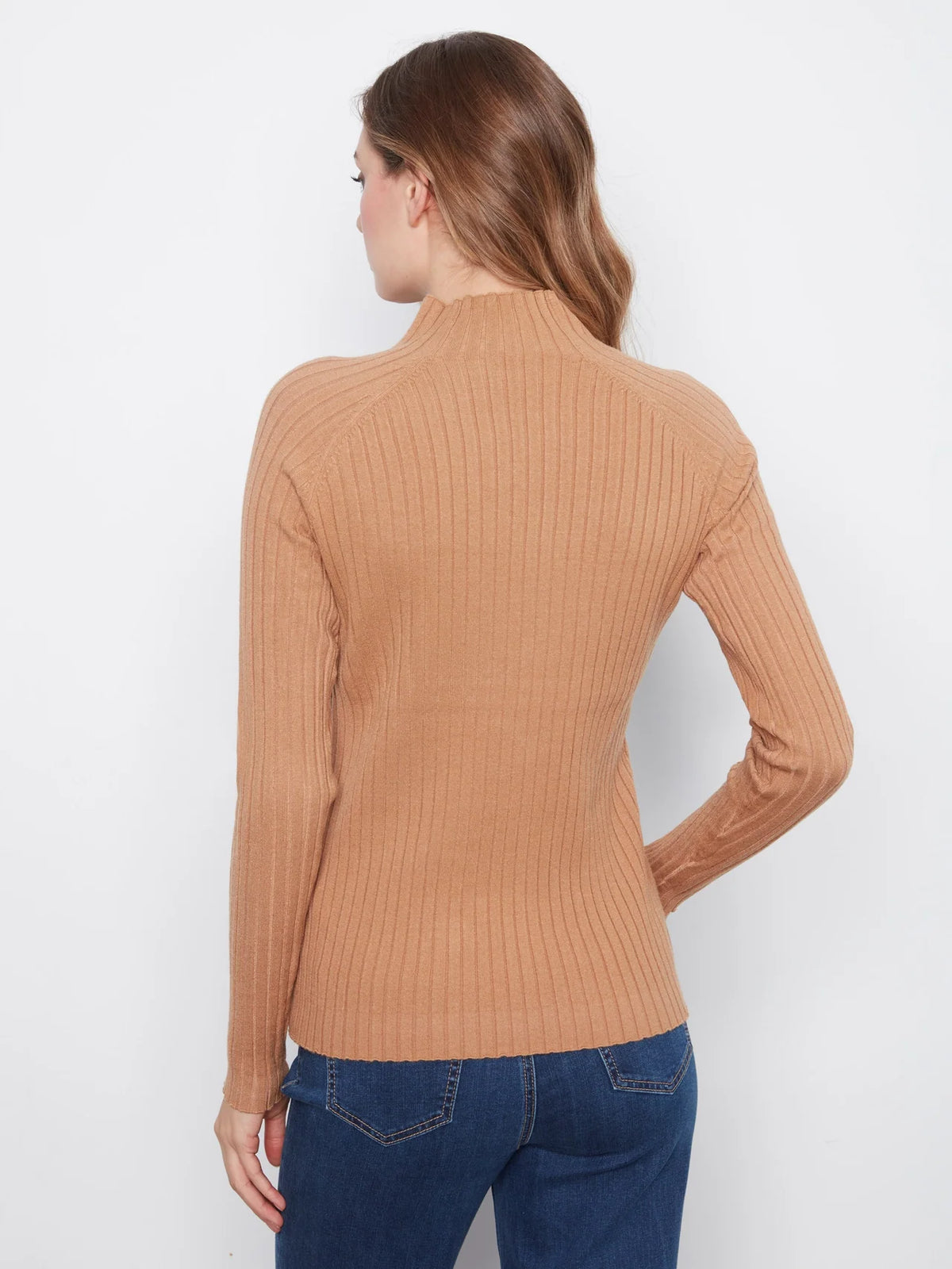 CHAR SWEATER RIBBED MOCK NECK
