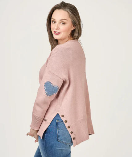 SHANNON PASSERO CLARA HEART PATCH SWEATER