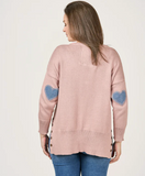 SHANNON PASSERO CLARA HEART PATCH SWEATER