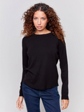 CHARLIE B RAW EDGED SWEATER