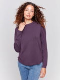 CHARLIE B RAW EDGED SWEATER