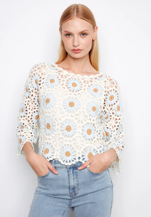CHARLIE B CROCHET SWEATER