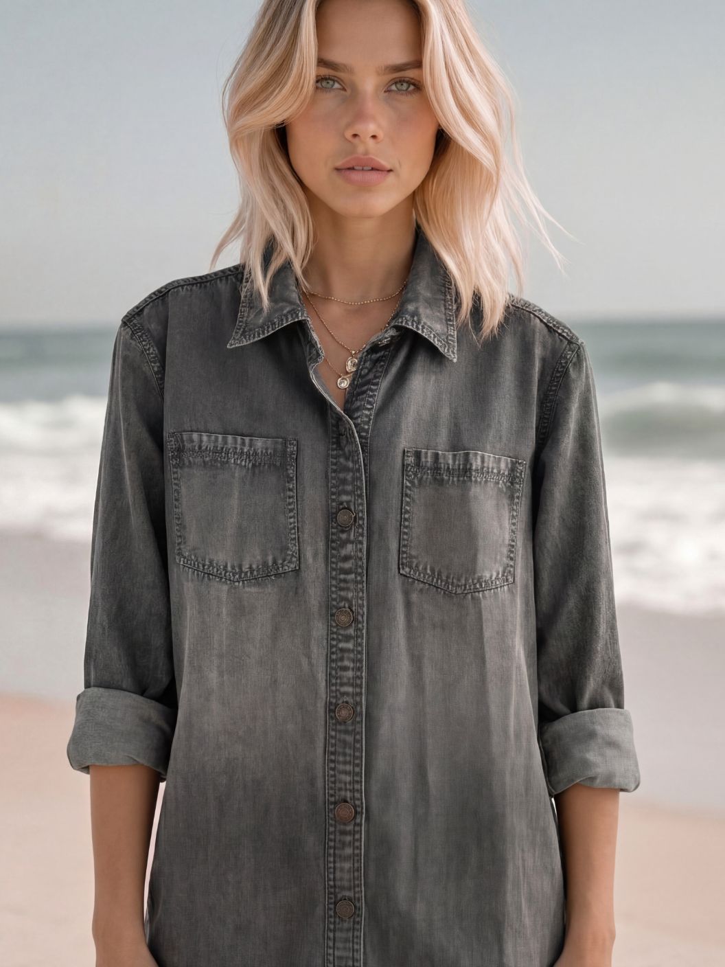 WESLYNN ASH DENIM DRESS