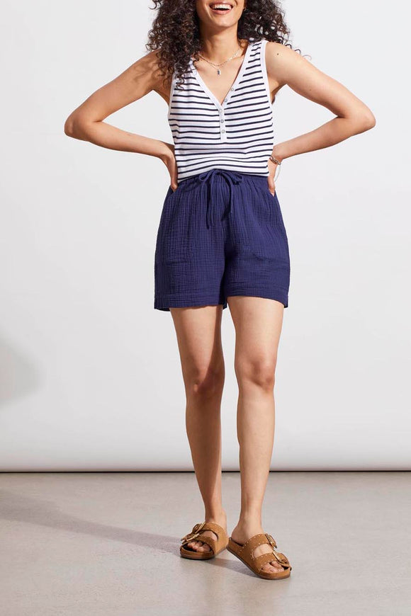 TRIBAL PULL-ON FRONT TIE SHORT
