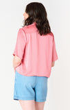 BLACK TAPE SILK BLOUSE